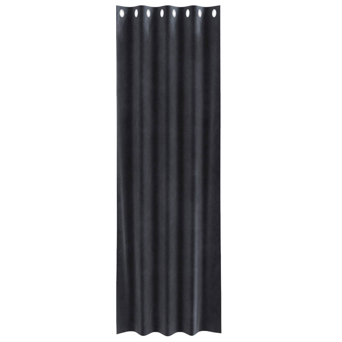 Verdunkelungsvorhänge 2 pcs Dunkelgrau 140 x 245 cm Samt