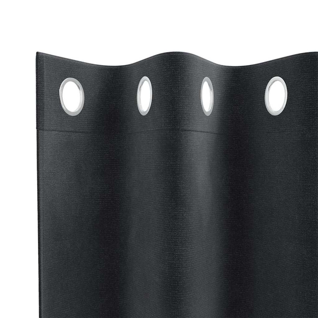 Verdunkelungsvorhänge 2 stk. Dunkelgrau 140 x 260 cm Samt