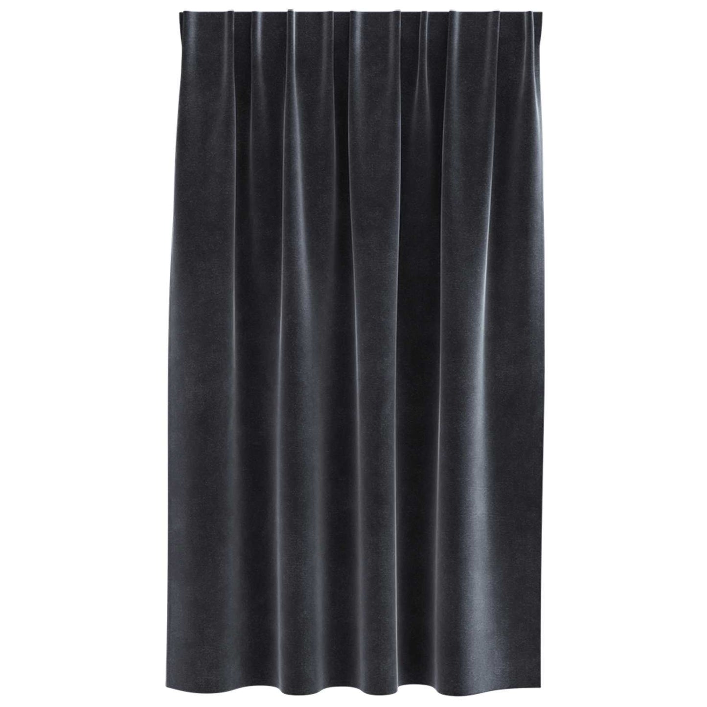 Verdunkelungsvorhänge 2 pcs Dunkelgrau 140 x 140 cm Samt
