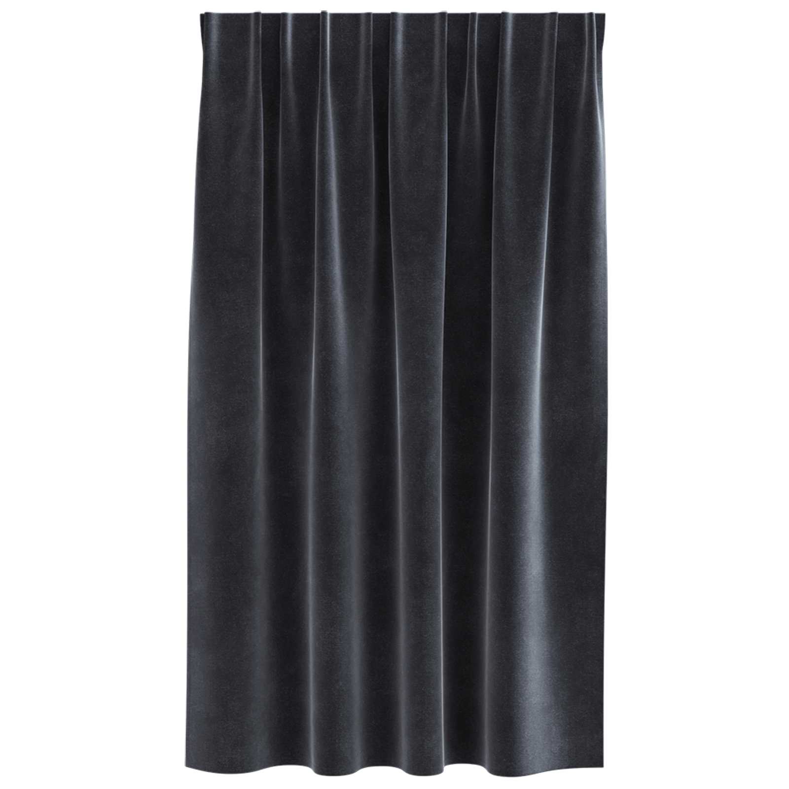 Verdunkelungsvorhänge 2 pcs Dunkelgrau 140 x 140 cm Samt