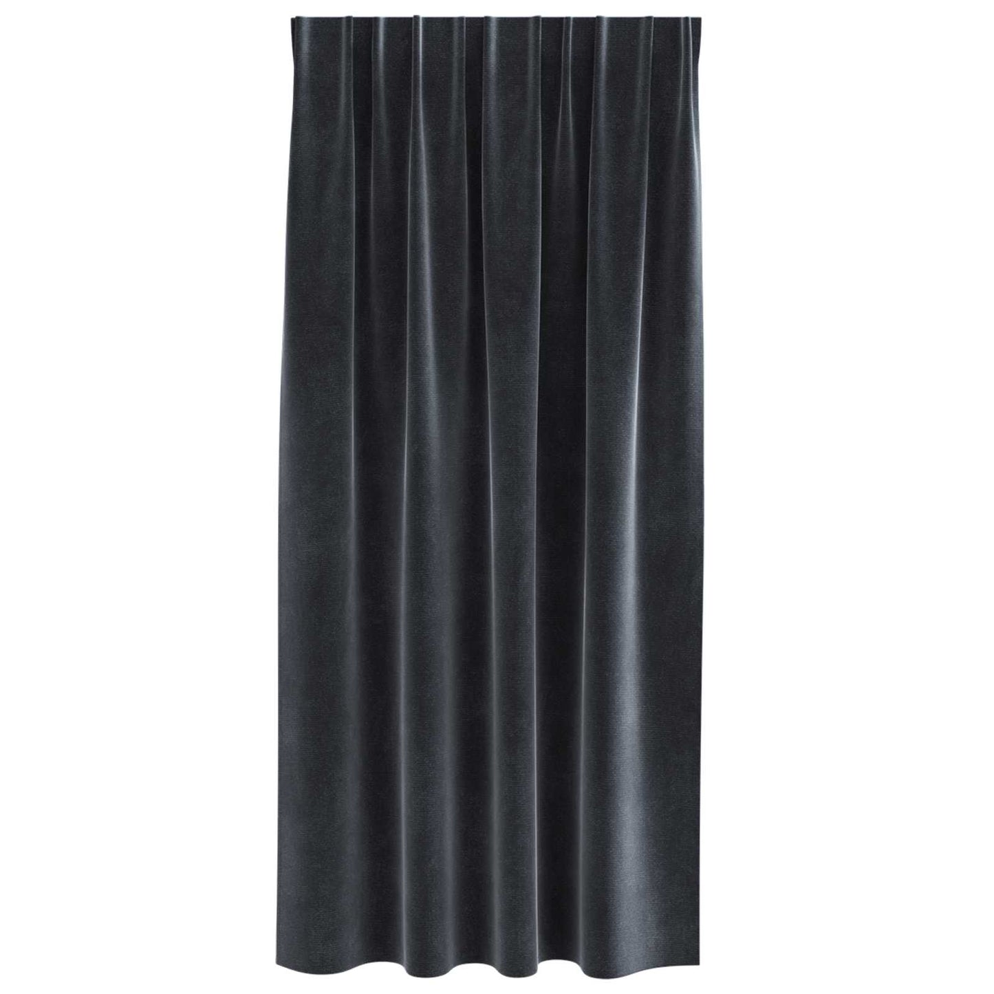 Verdunkelungsvorhänge 2 pcs Dunkelgrau 140 x 175 cm Samt