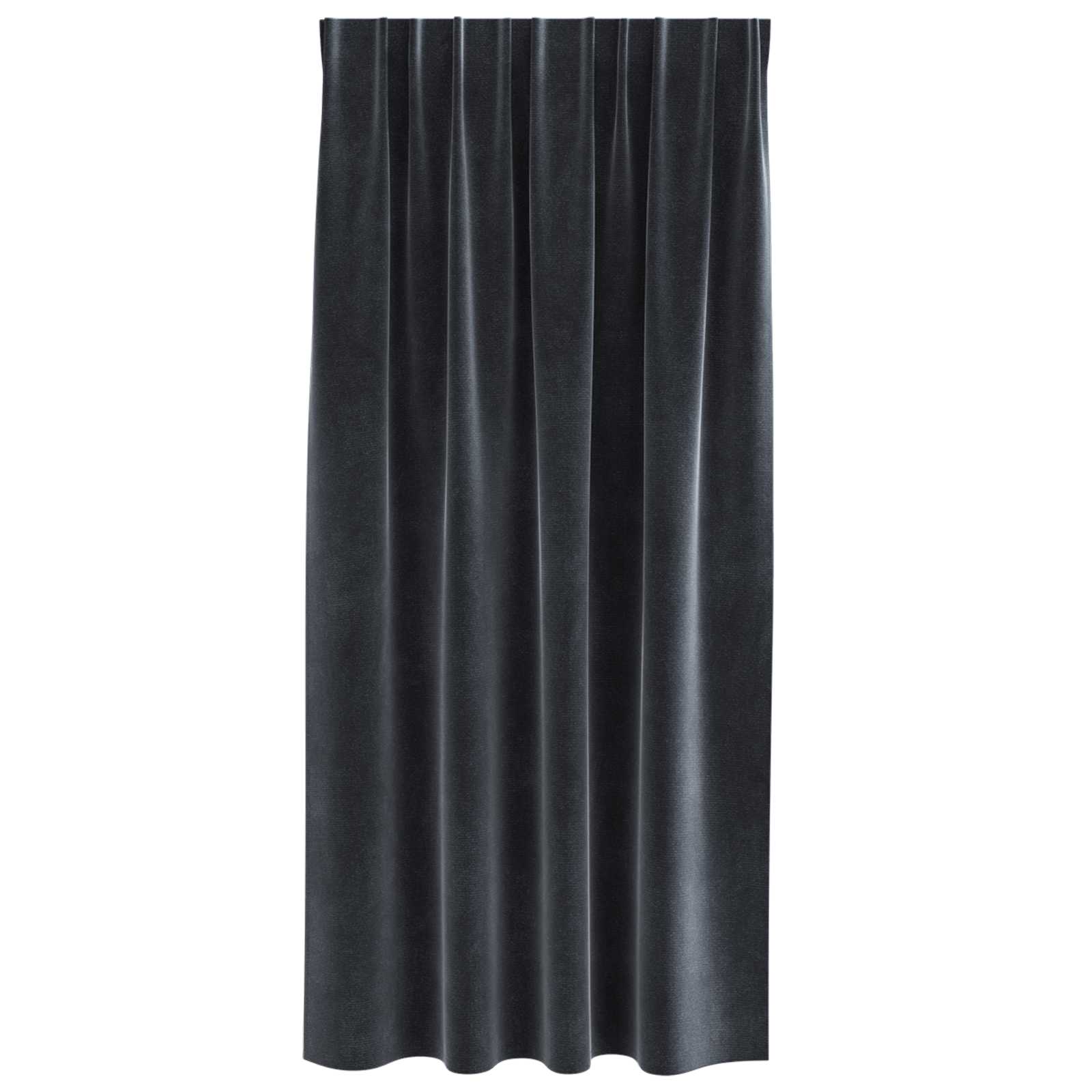 Verdunkelungsvorhänge 2 pcs Dunkelgrau 140 x 175 cm Samt