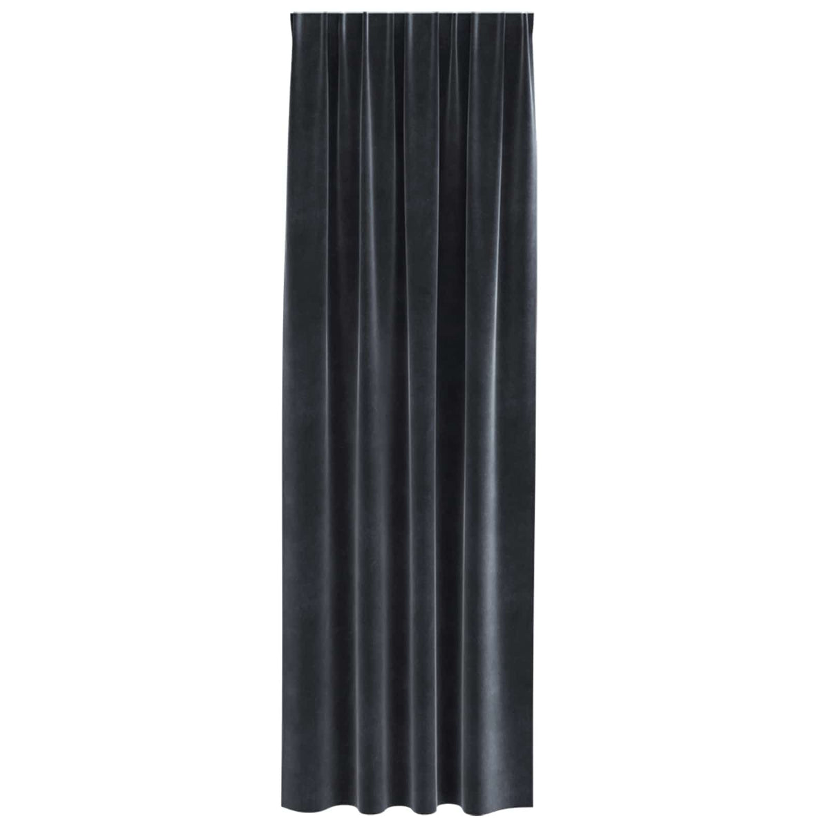Vorhänge 2 stk. Dunkelgrau 140 x 260 cm Samt