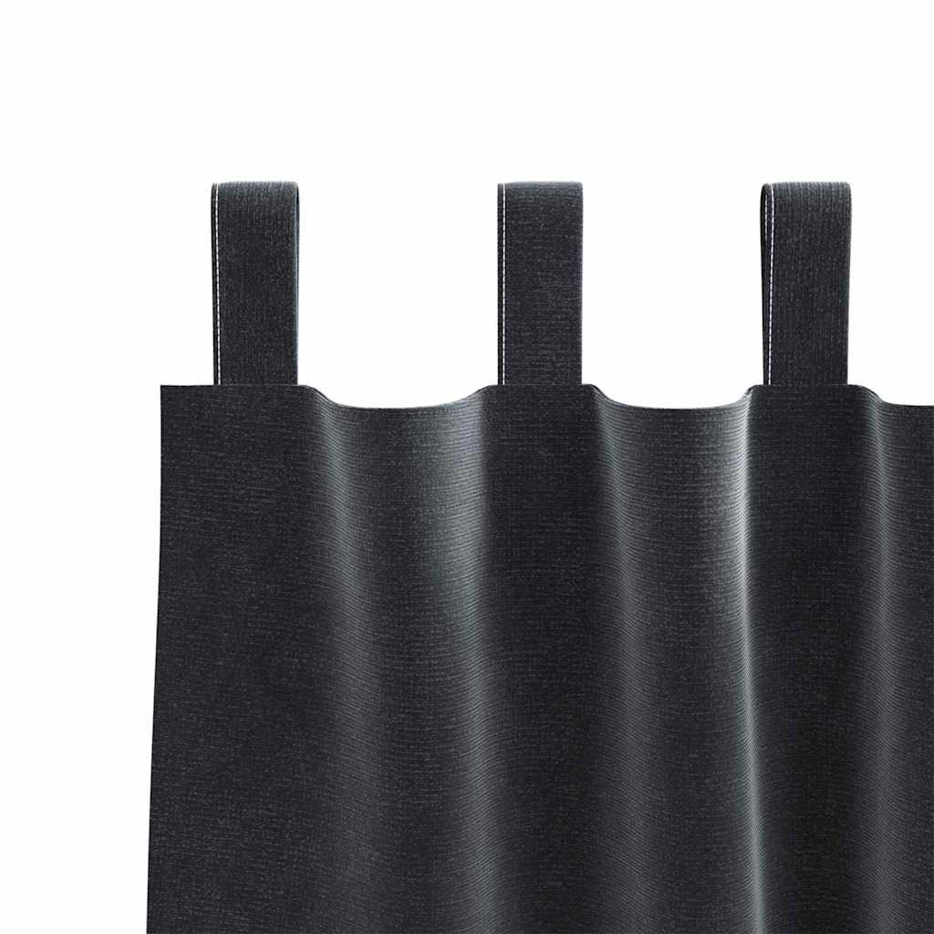 Verdunkelungsvorhänge 2 pcs Dunkelgrau 140 x 245 cm Samt