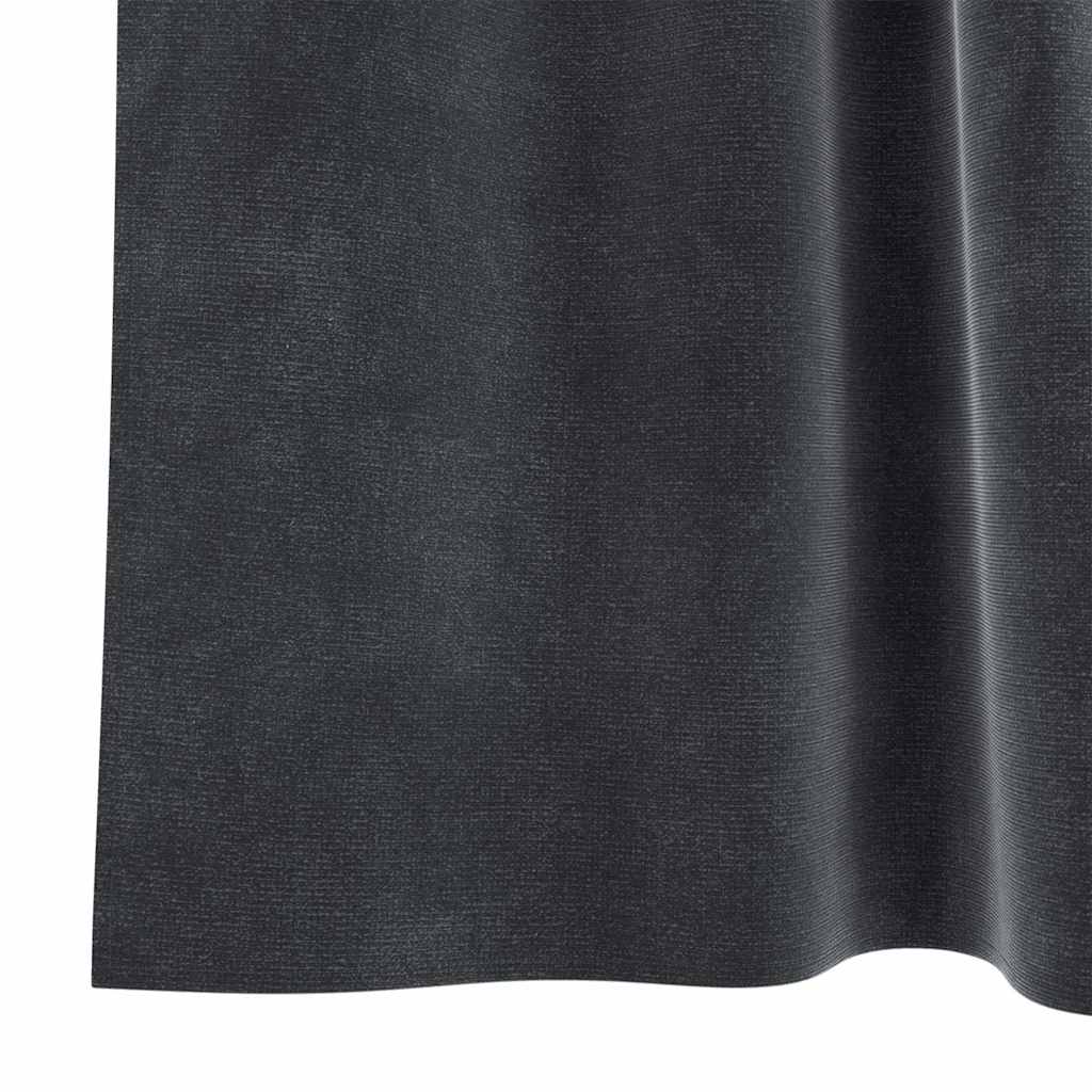 Verdunkelungsvorhänge 2 pcs Dunkelgrau 140 x 245 cm Samt