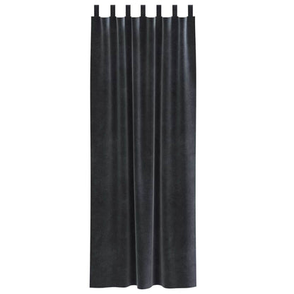 Vorhänge 2 stk. Dunkelgrau 140 x 260 cm Samt