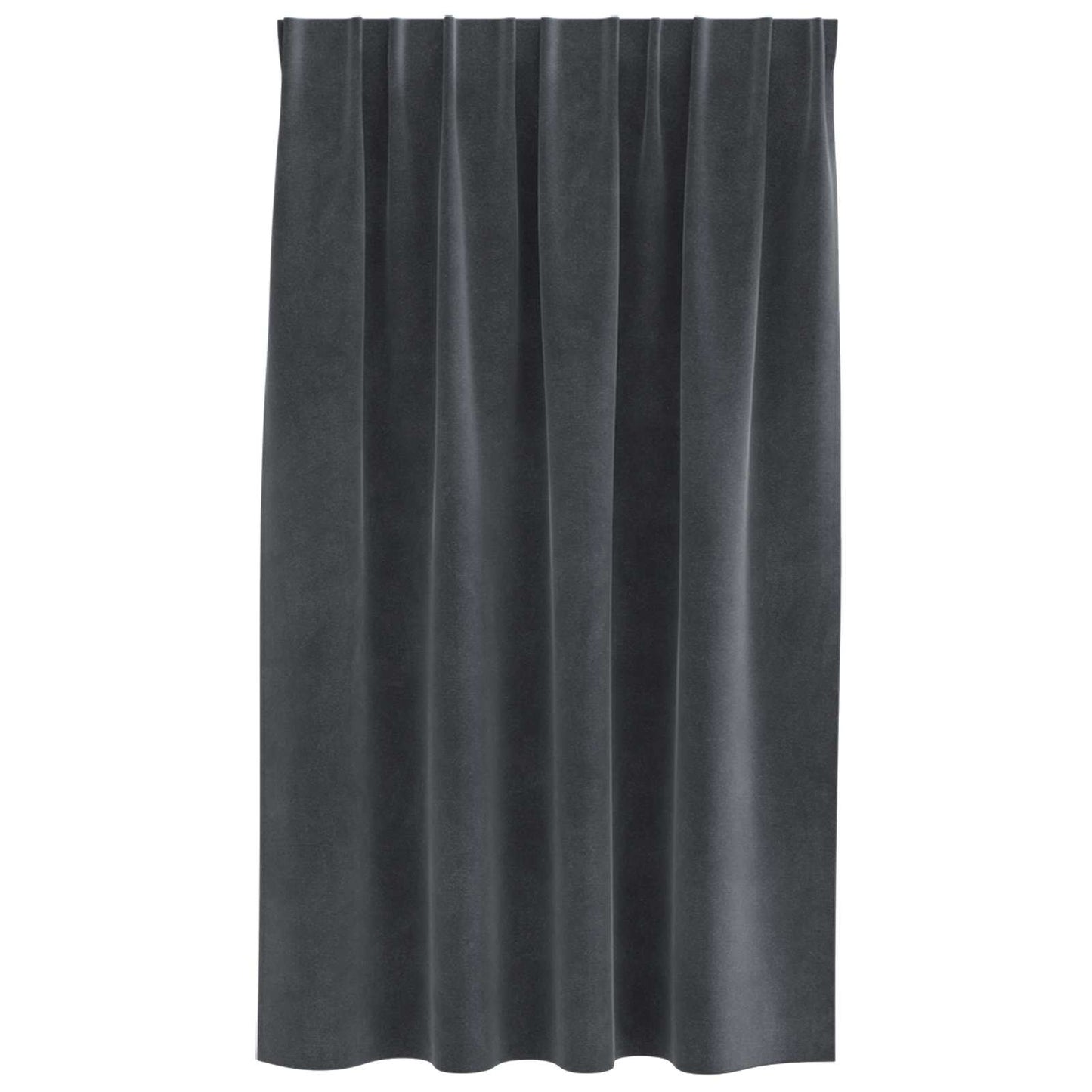 Verdunkelungsvorhänge 2 pcs Hellgrau 140 x 140 cm Samt