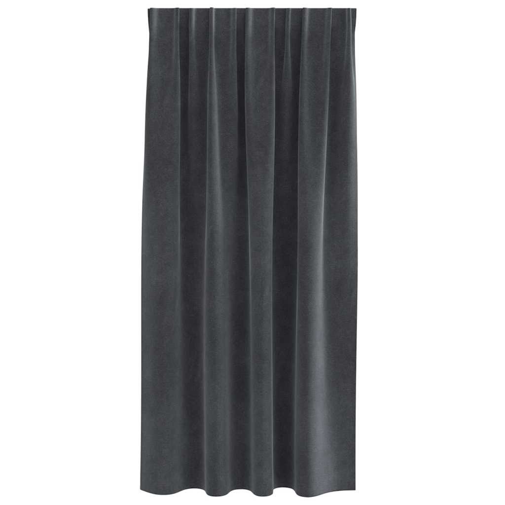 Verdunkelungsvorhänge 2 pcs Hellgrau 140 x 175 cm Samt