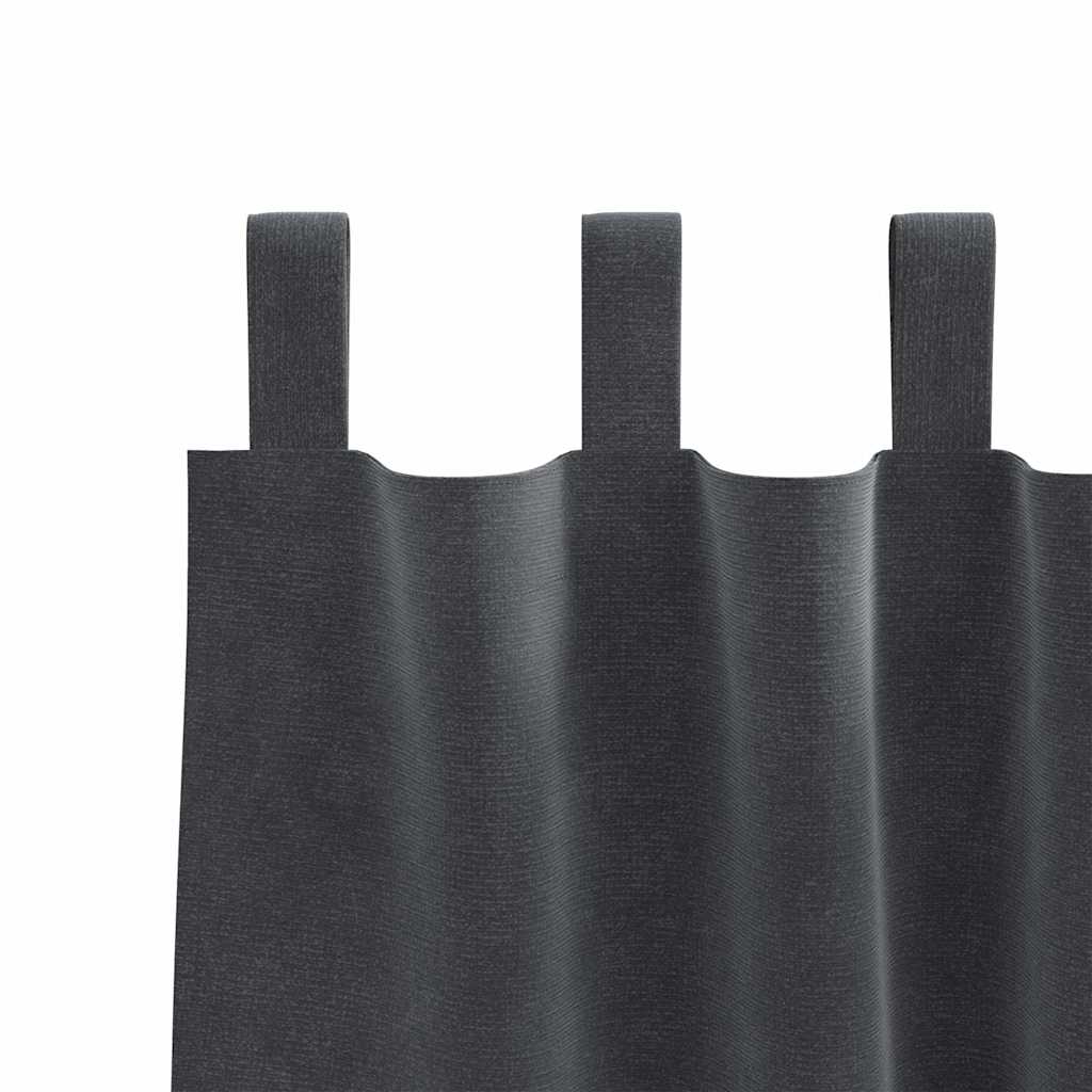 Verdunkelungsvorhänge 2 pcs Hellgrau 140 x 140 cm Samt