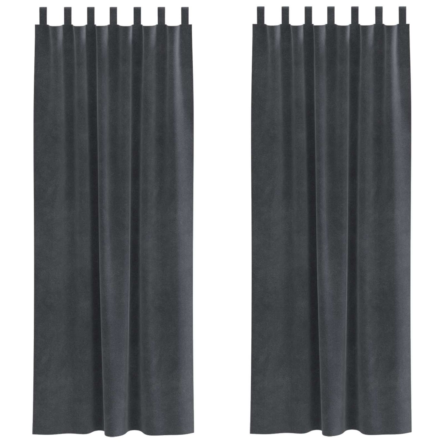Verdunkelungsvorhänge 2 pcs Hellgrau 140 x 245 cm Samt
