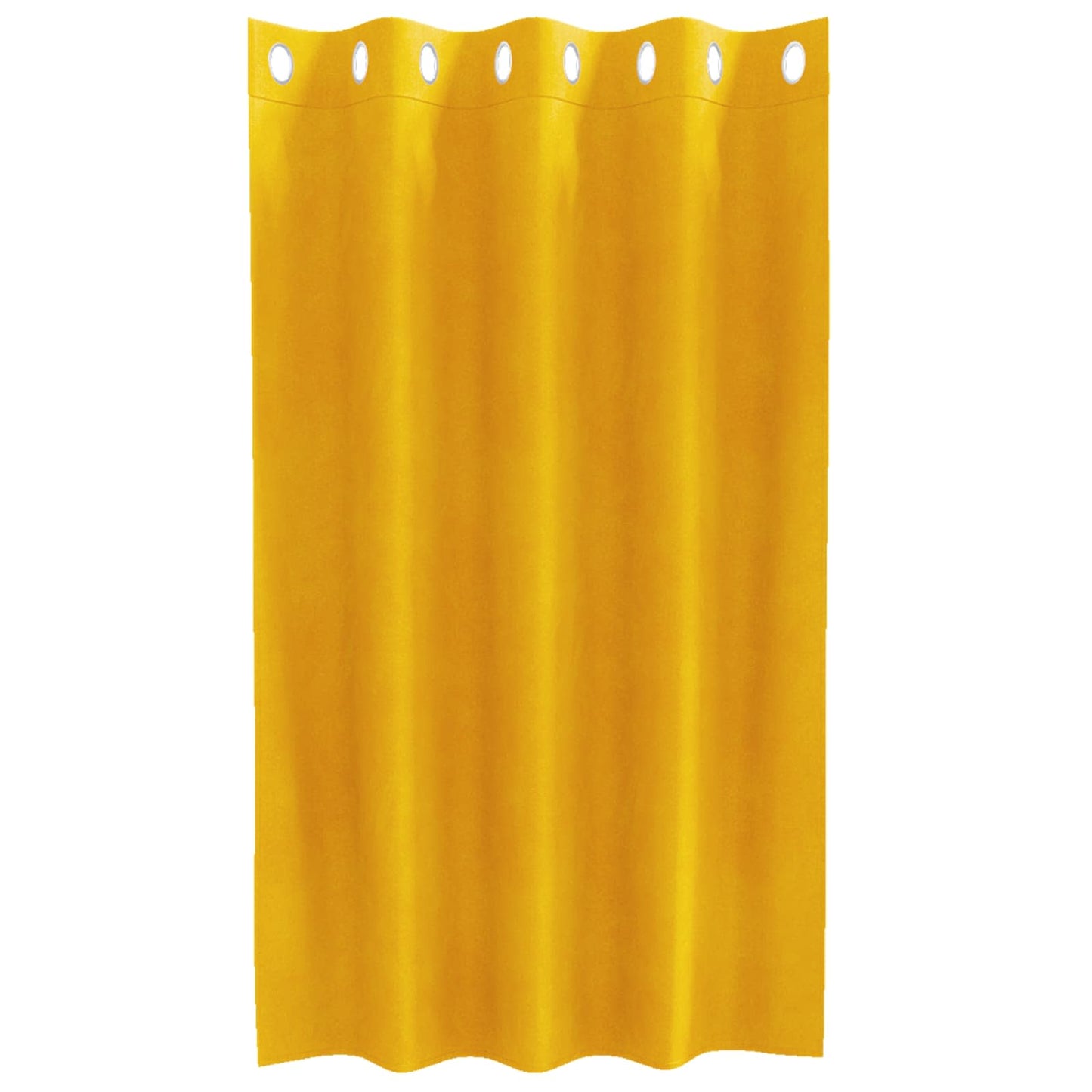 Verdunkelungsvorhänge 2 pcs Senfgelb 140 x 140 cm Samt
