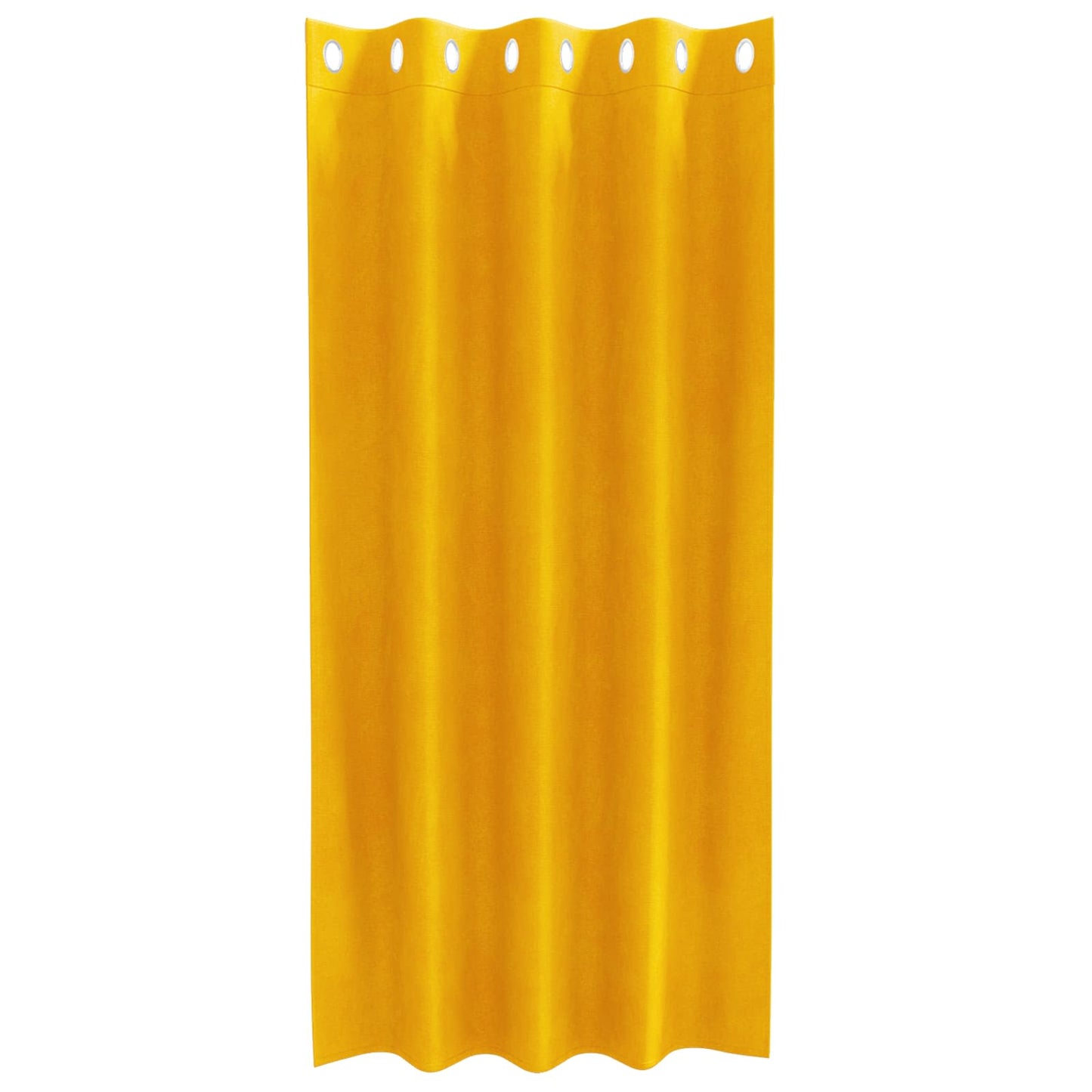 Verdunkelungsvorhänge 2 pcs Senfgelb 140 x 175 cm Samt
