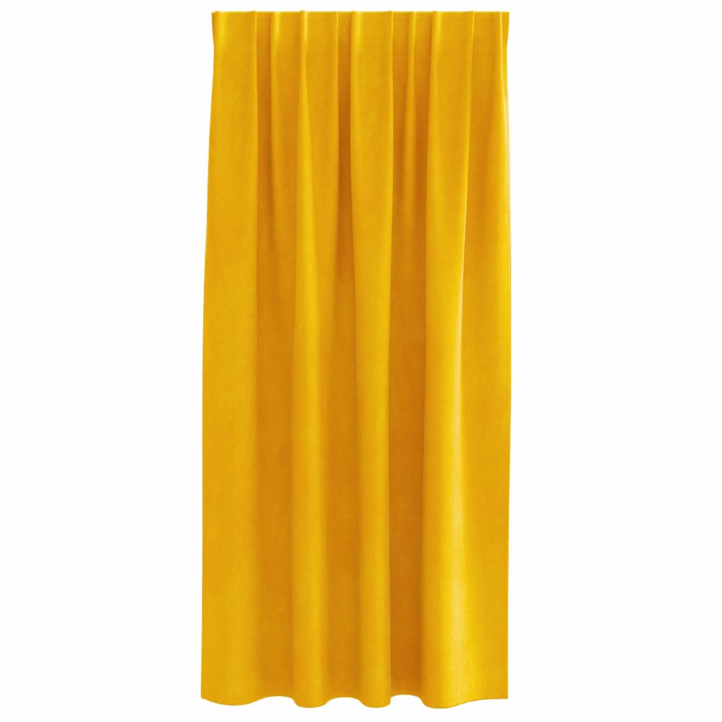 Vorhänge 2 stk. Senfgelb 140 x 175 cm Samt