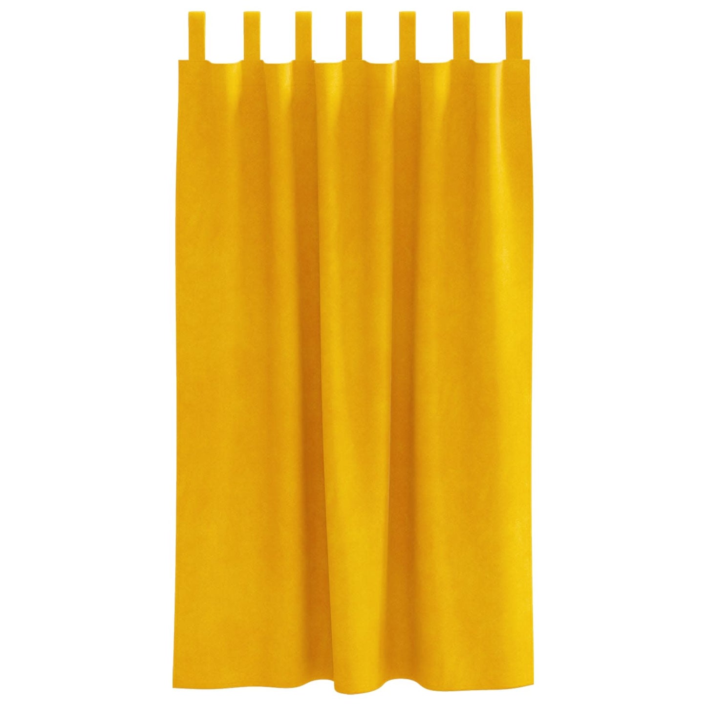 Verdunkelungsvorhänge 2 pcs Senfgelb 140 x 175 cm Samt