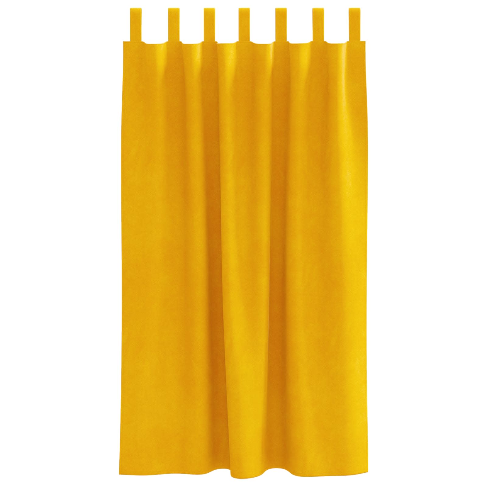 Verdunkelungsvorhänge 2 pcs Senfgelb 140 x 175 cm Samt