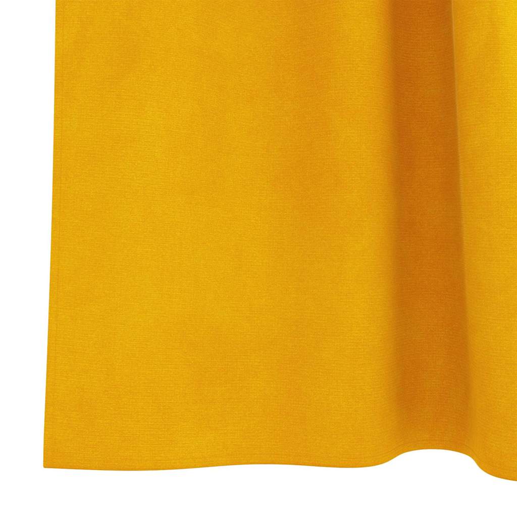 Verdunkelungsvorhänge 2 pcs Senfgelb 140 x 260 cm Samt
