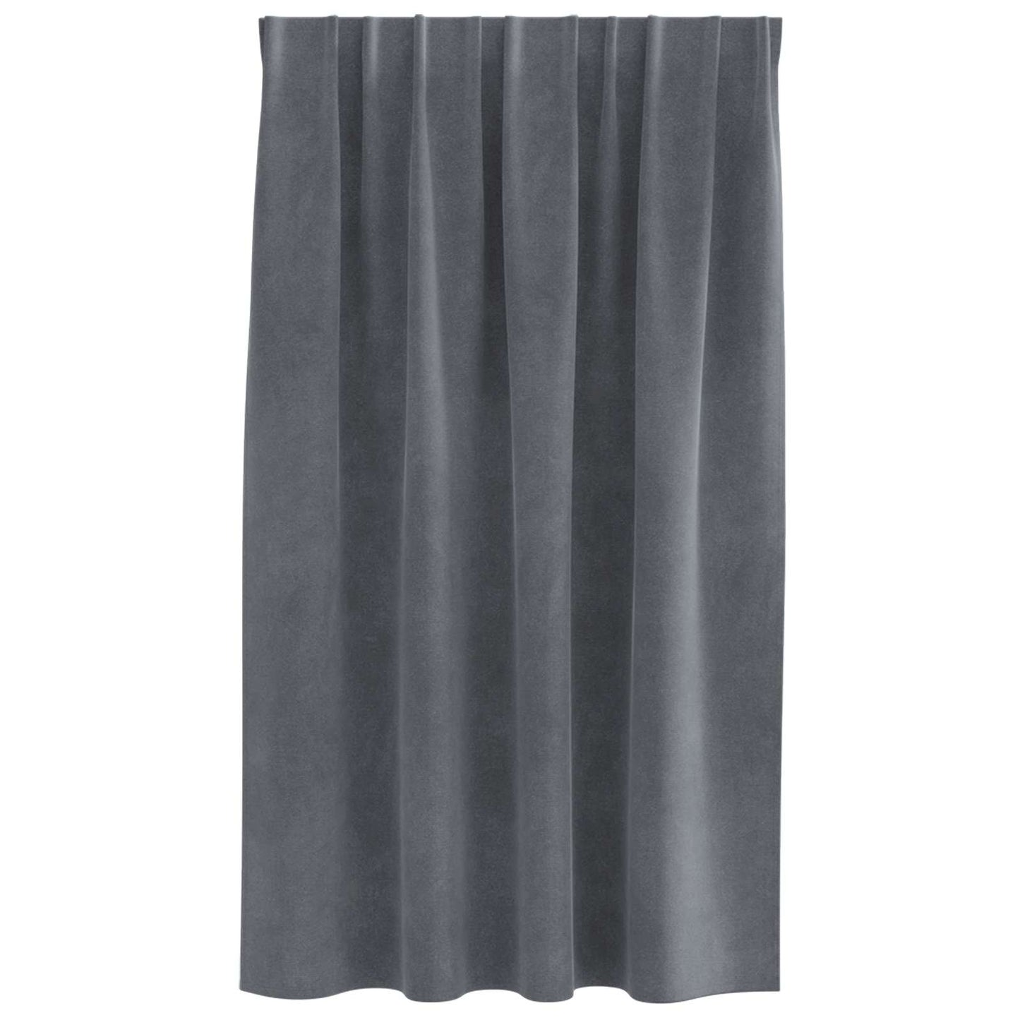 Verdunkelungsvorhänge 2 pcs Hellgrau 140 x 140 cm Samt