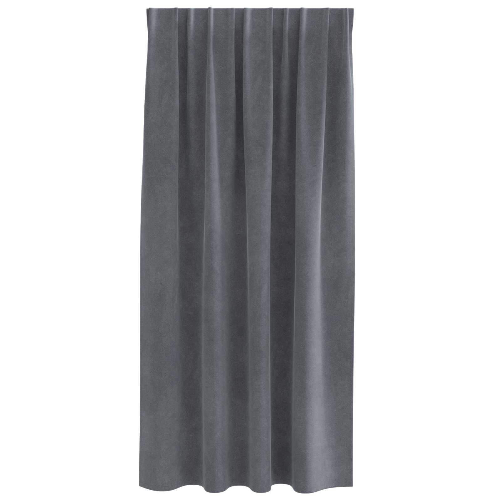 Verdunkelungsvorhänge 2 pcs Hellgrau 140 x 175 cm Samt