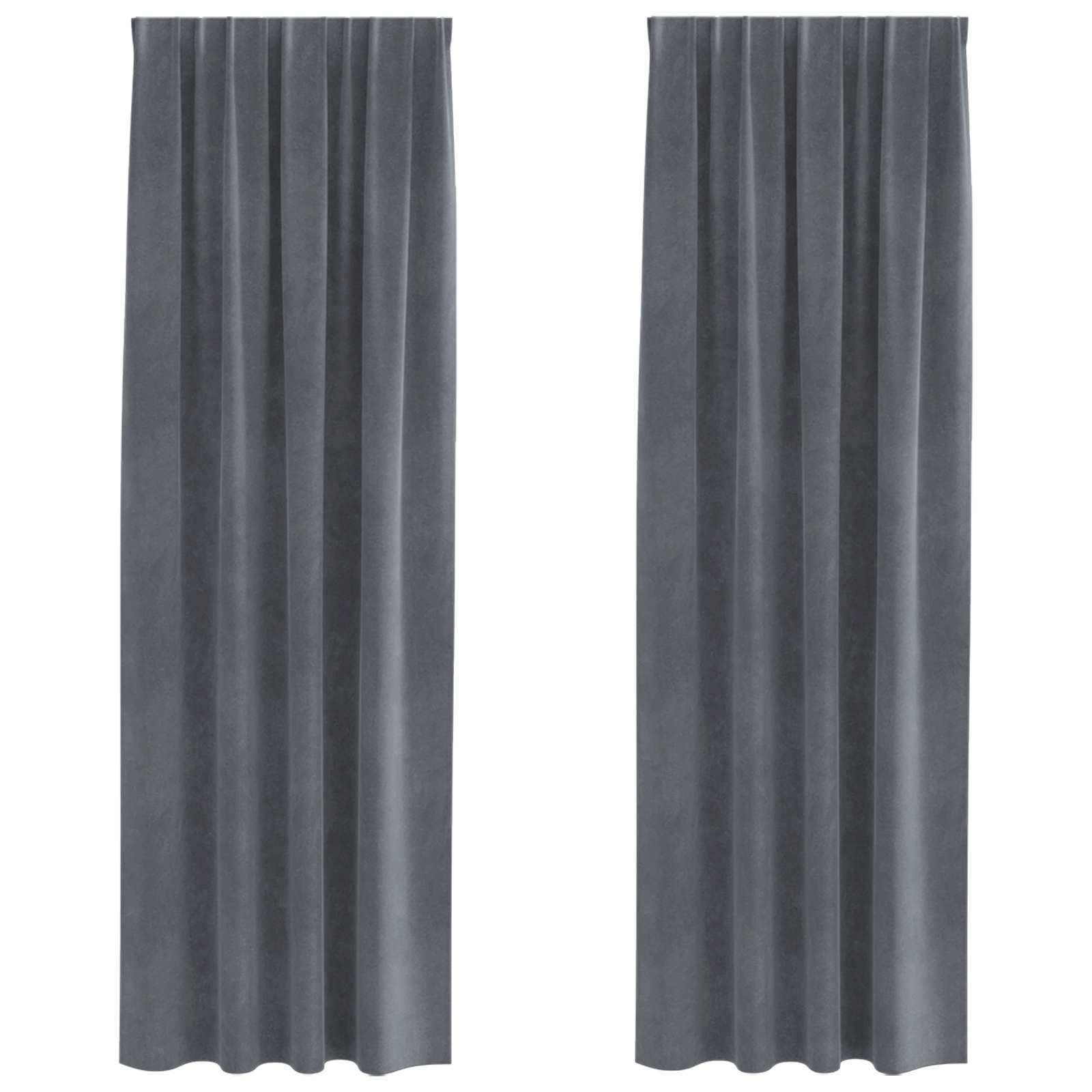 Verdunkelungsvorhänge 2 pcs Hellgrau 140 x 225 cm Samt