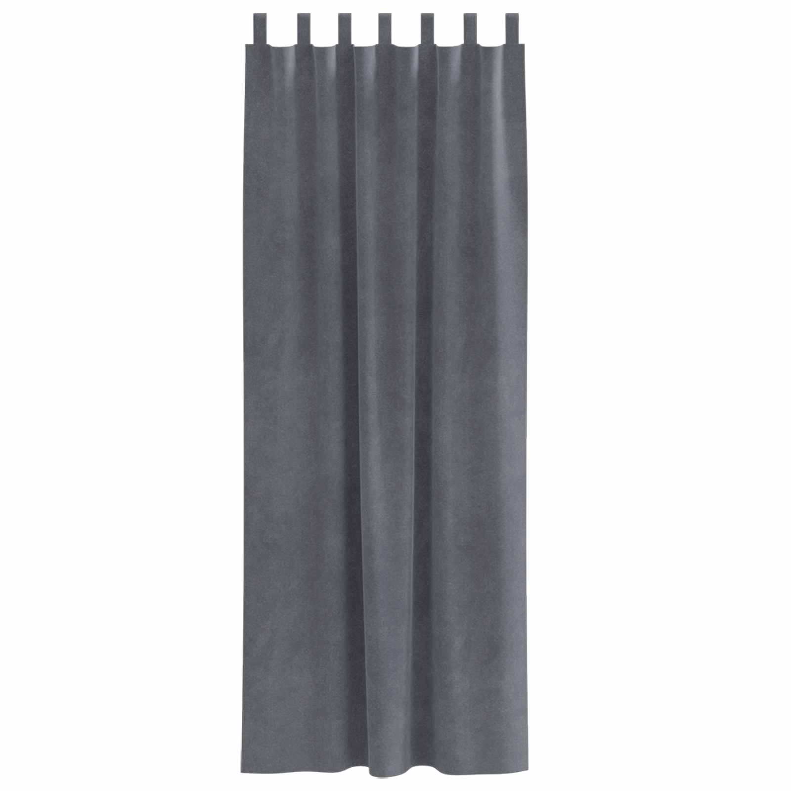 Verdunkelungsvorhänge 2 pcs Hellgrau 140 x 260 cm Samt