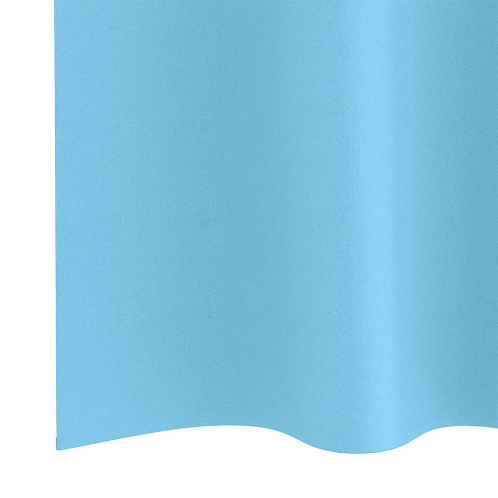 Verdunkelungs-Vorhänge mit Ringen 2 pcs Himmelblau 175 x 140 cm