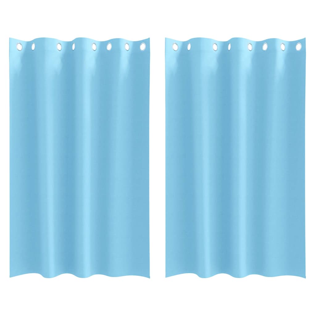 Verdunkelungs-Vorhänge mit Ringen 2 pcs Himmelblau 175 x 140 cm