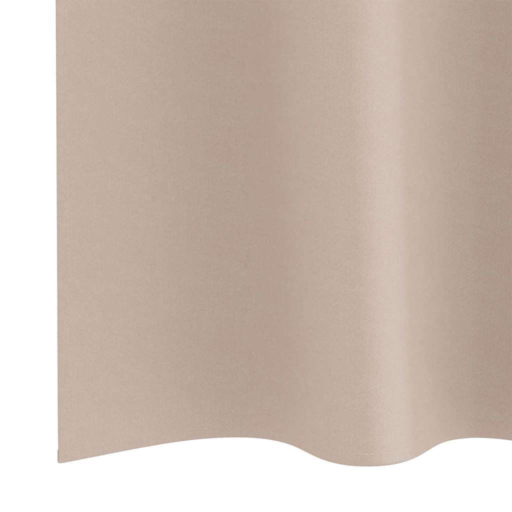 Verdunkelungs-Vorhänge mit Ringen 2 stk. Taupe 245 x 140 cm