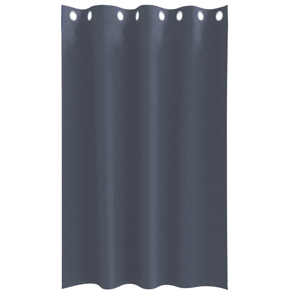 Verdunkelungs-Vorhänge mit Ringen 2 stk. Anthrazit 175 x 140 cm