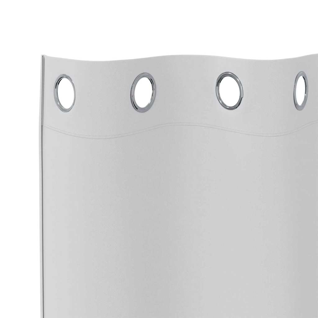 Verdunkelungs-Vorhänge mit Ringen 2 stk. Helles Grau Polyester