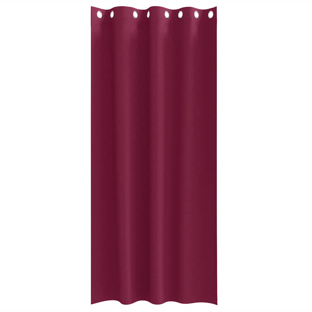 Verdunkelungs-Vorhänge mit Ringen 2 pcs Weinrot 260 x 140 cm