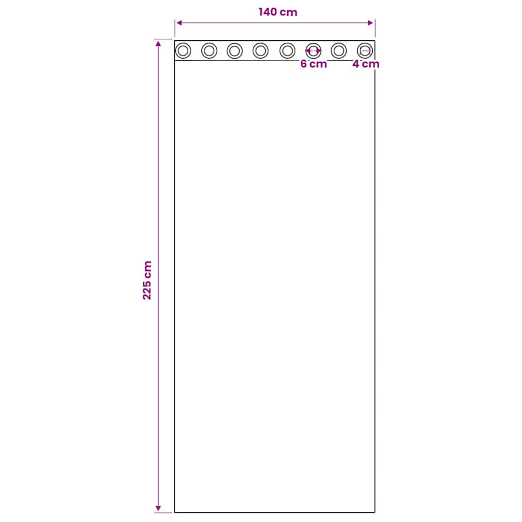 Verdunkelungs-Vorhänge mit Ringen 2 pcs Metallic Grau