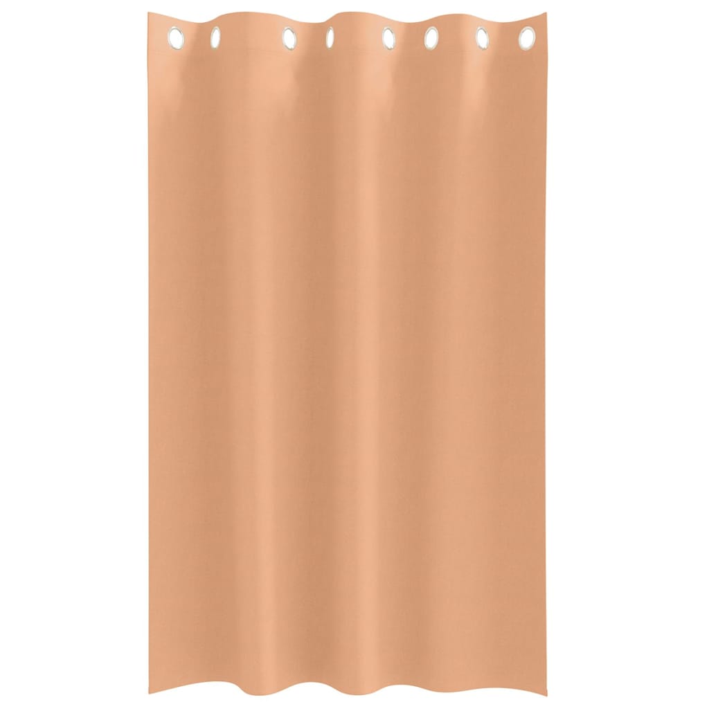 Verdunkelungs-Vorhänge mit Ringen 2 pcs Hellbraun 175 x 140 cm