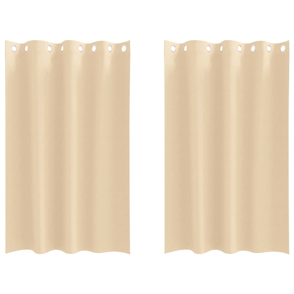 Verdunkelungs-Vorhänge mit Ringen 2 pcs Creme 175 x 140 cm