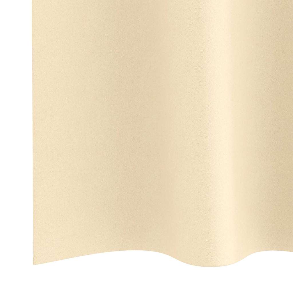 Verdunkelungs-Vorhänge mit Ringen 2 stk. Creme 245 x 140 cm
