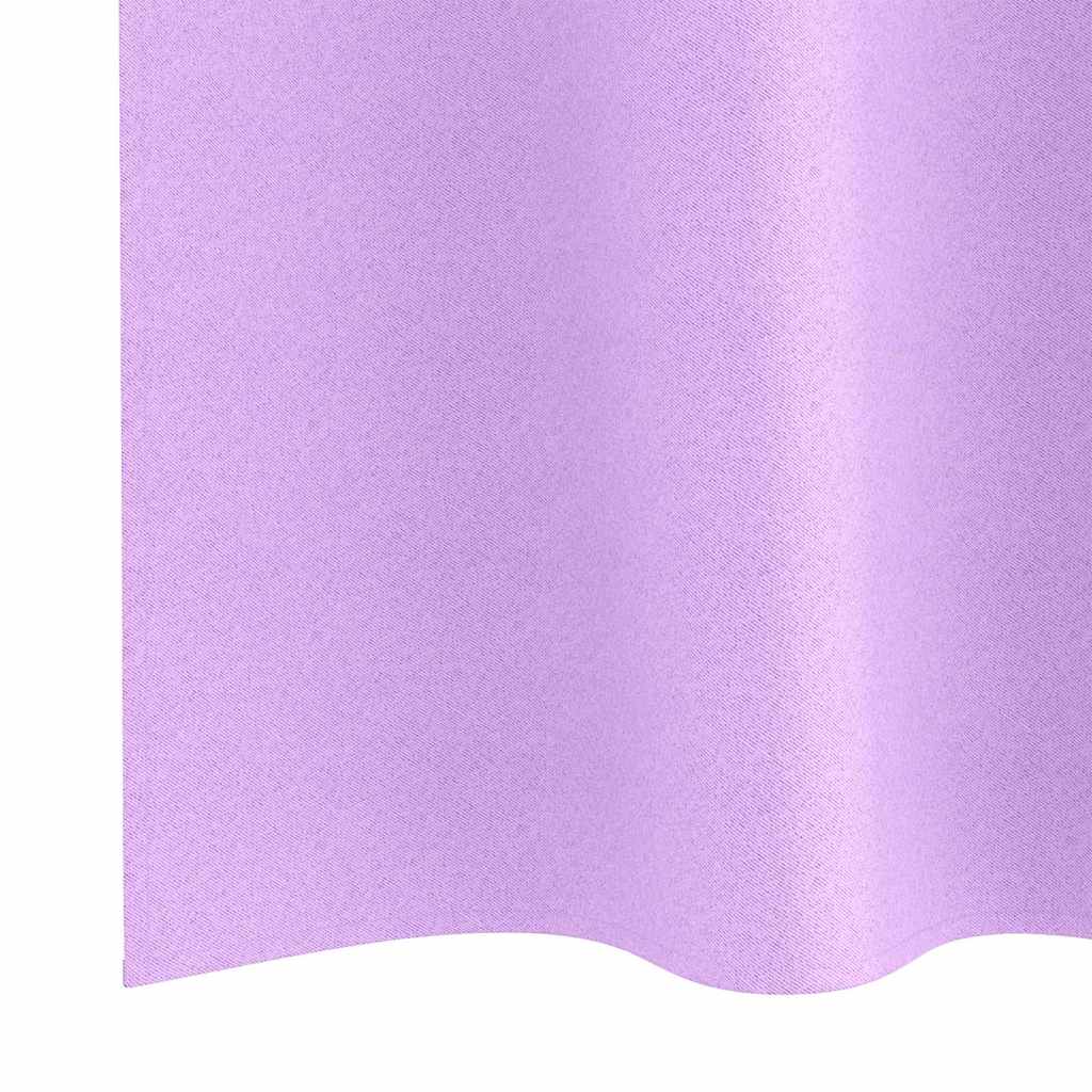 Verdunkelungs-Vorhänge mit Ringen 2 pcs Lila 140 x 140 cm