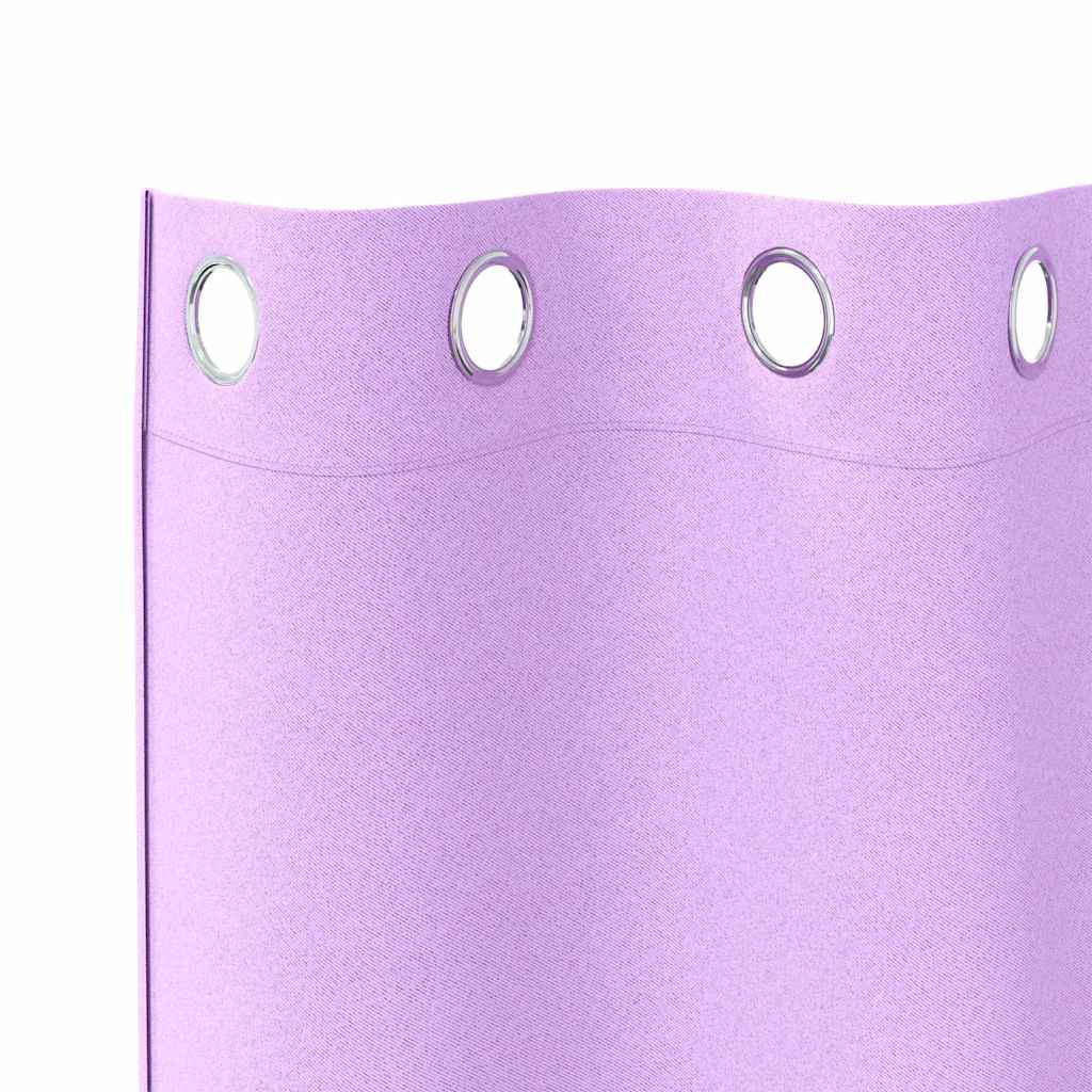 Verdunkelungs-Vorhänge mit Ringen 2 pcs Lila 260 x 140 cm