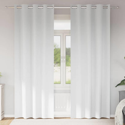 Verdunkelungs-Vorhänge mit Ringen 2 stk. Reinweiß 260 x 140 cm