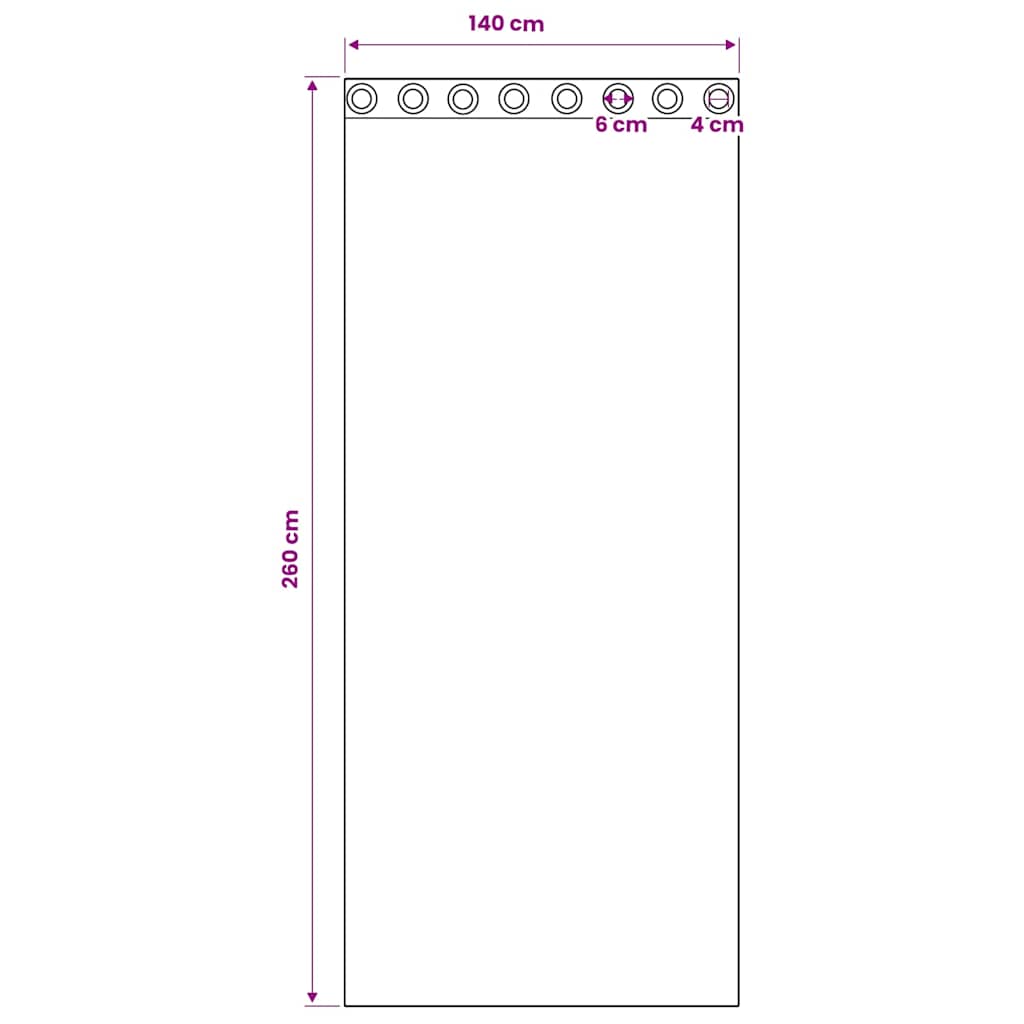 Verdunkelungs-Vorhänge mit Ringen 2 pcs Reinweiß 260 x 140 cm