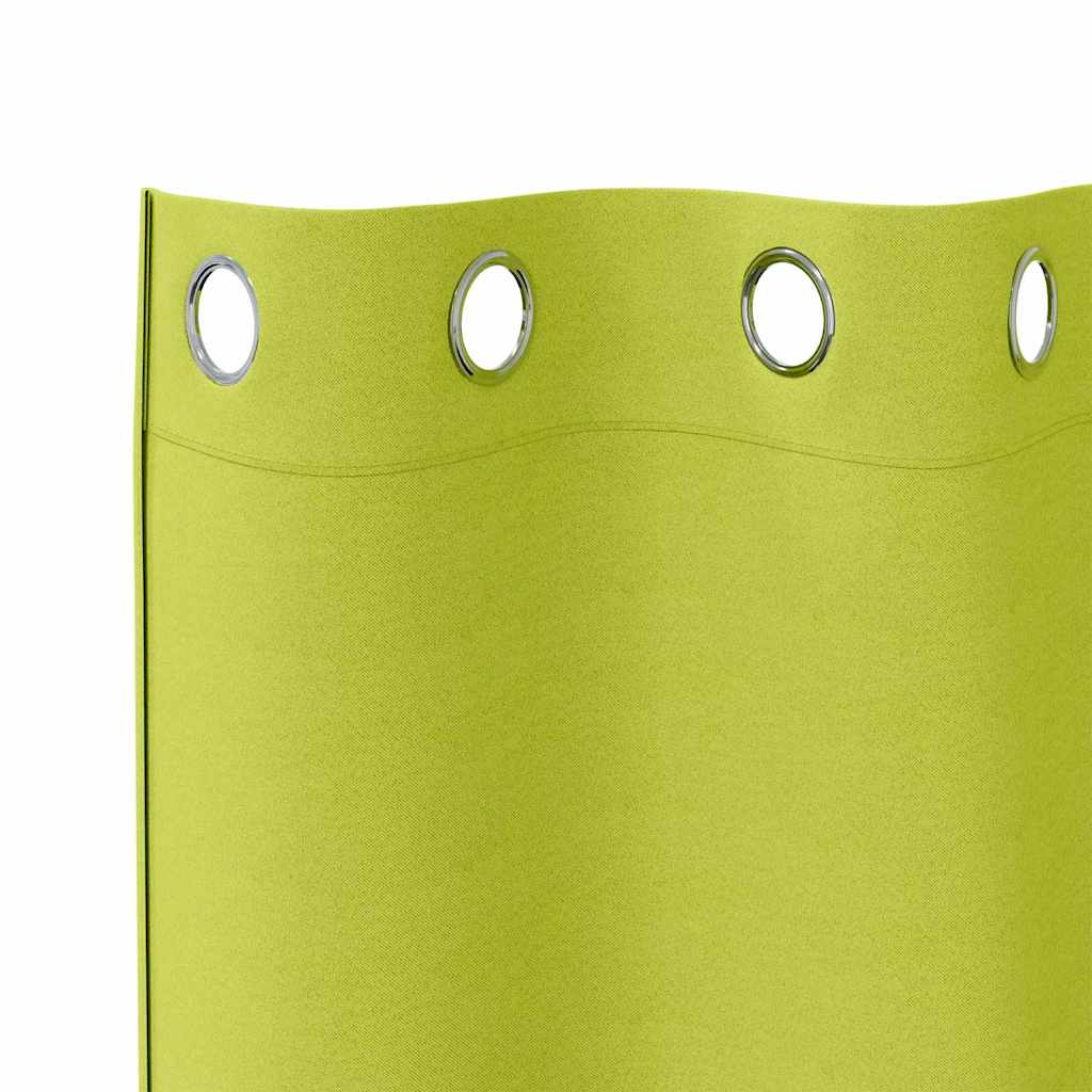 Verdunkelungs-Vorhänge mit Ringen 2 pcs Grün 260 x 140 cm