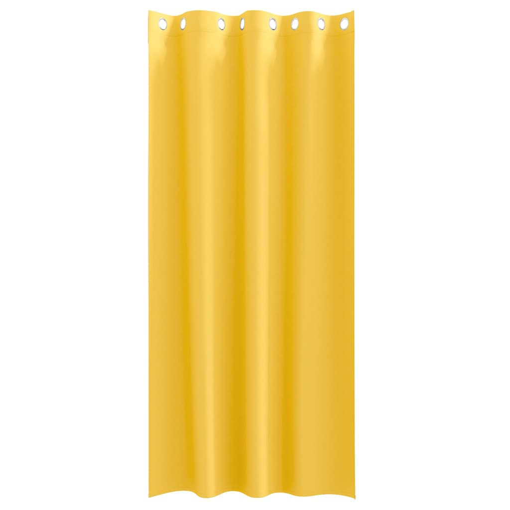 Verdunkelungs-Vorhänge mit Ringen 2 pcs Senfgelb 260 x 140 cm