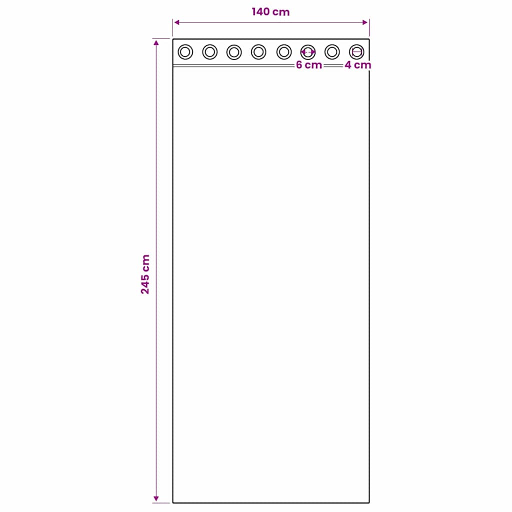 Verdunkelungs-Vorhänge mit Ringen 2 pcs Helles Pink