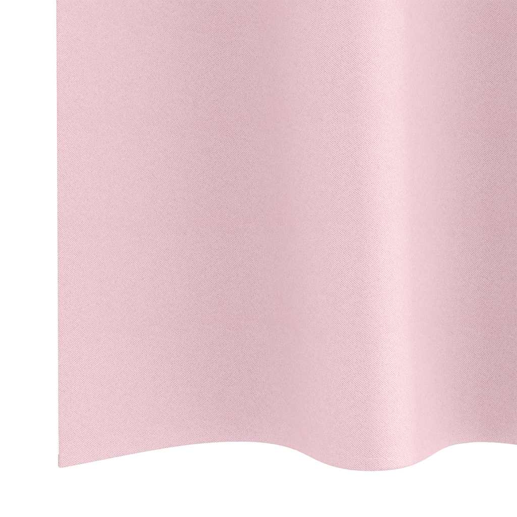 Verdunkelungs-Vorhänge mit Ringen 2 stk. Babyrosa 225 x 140 cm