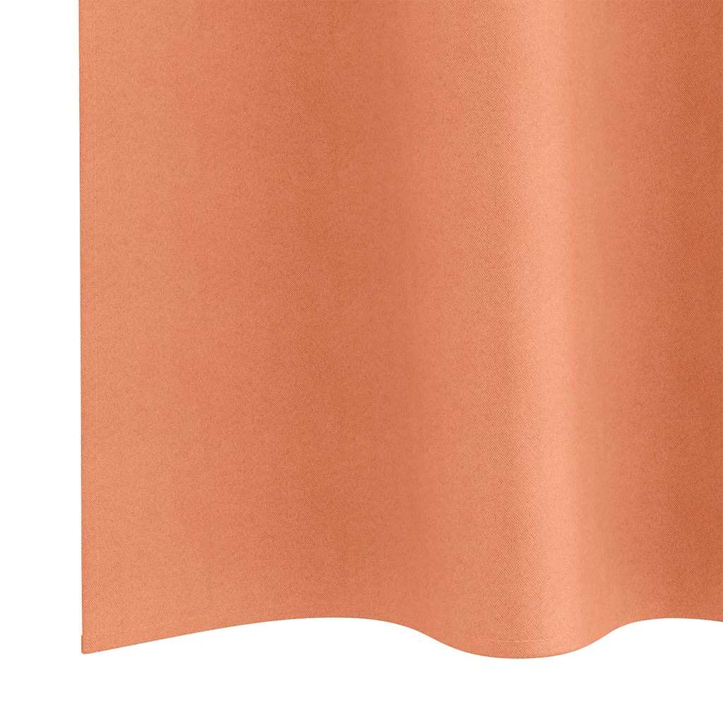 Verdunkelungs-Vorhänge mit Ringen 2 stk. Terrakotta Polyester
