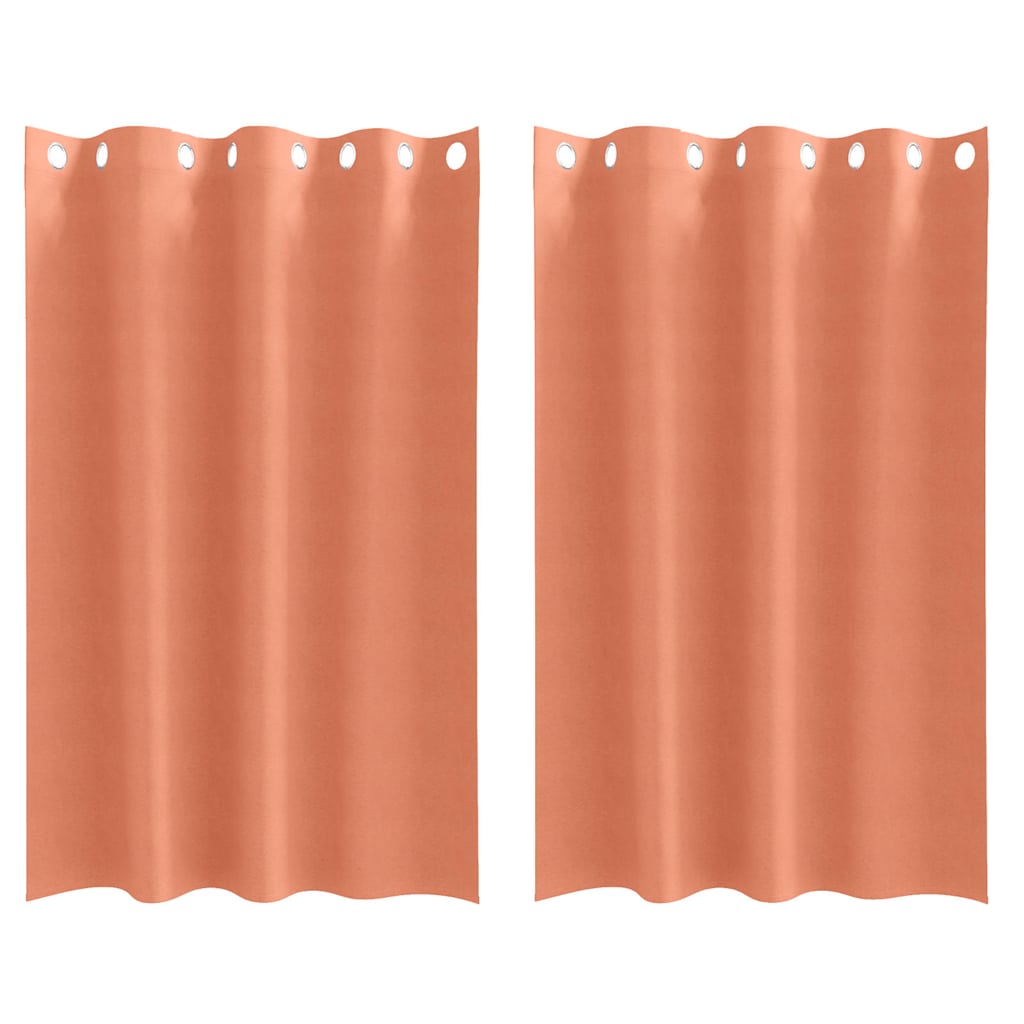 Verdunkelungs-Vorhänge mit Ringen 2 stk. Terrakotta Polyester