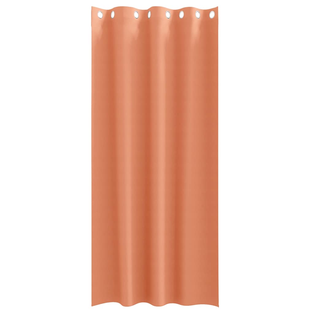 Verdunkelungs-Vorhänge mit Ringen 2 stk. Terrakotta Polyester