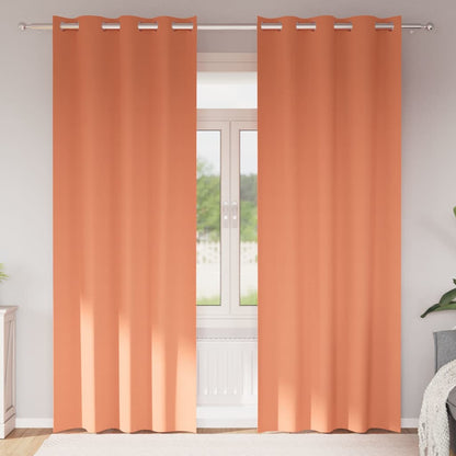 Verdunkelungs-Vorhänge mit Ringen 2 stk. Terrakotta Polyester