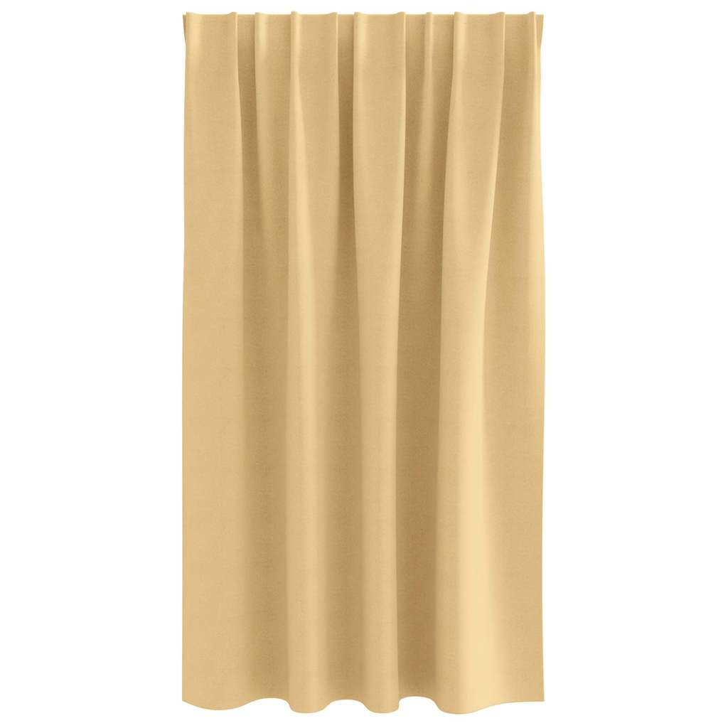 Verdunkelungs-Vorhänge mit Ringen 2 pcs Beige 140 x 140 cm