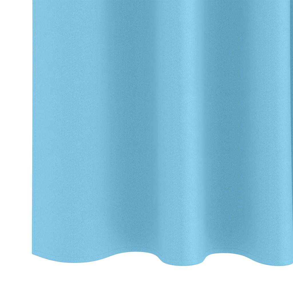 Verdunkelungs-Vorhänge mit Ringen 2 pcs Himmelblau 245 x 140 cm