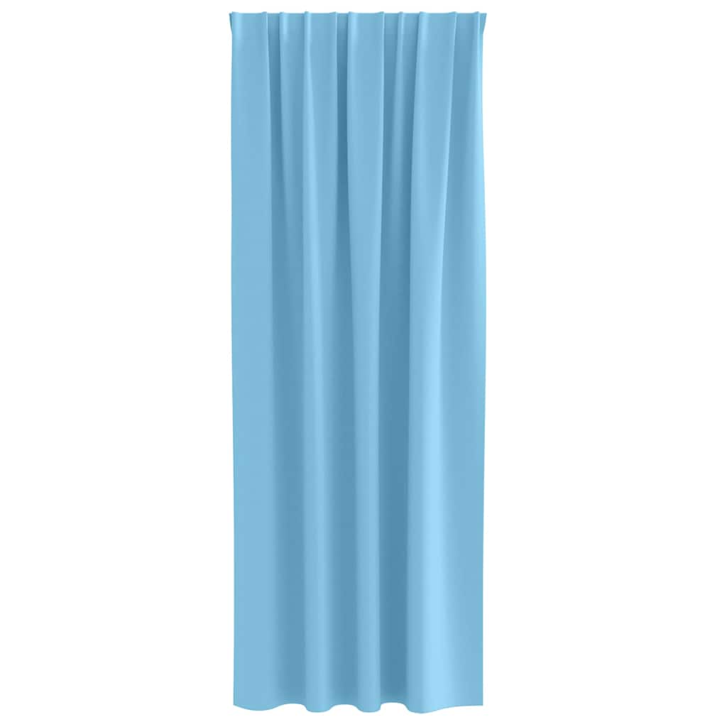 Verdunkelungs-Vorhänge mit Ringen 2 pcs Himmelblau 245 x 140 cm
