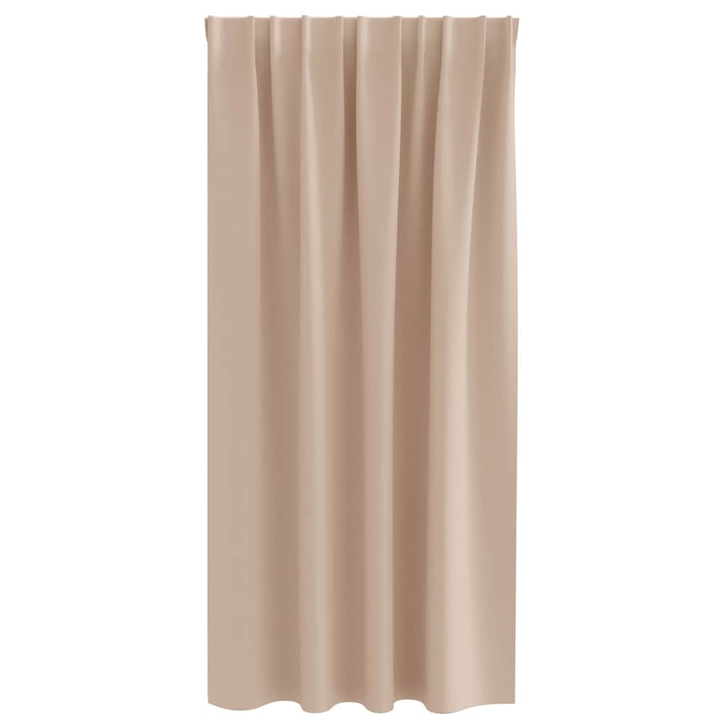 Verdunkelungs-Vorhänge mit Ringen 2 pcs Taupe 175 x 140 cm